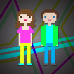8 bit boy and girl for a series for Summit Church