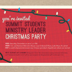 Retro inspired Christmas party invitation