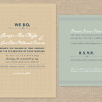 Simple rustic wedding invitation and RSVP card
