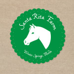Canned goods label for Santa Rita Farm