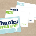 Daily thank you note cards