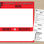 The Flattery flatbread food truck menu board and printable menu