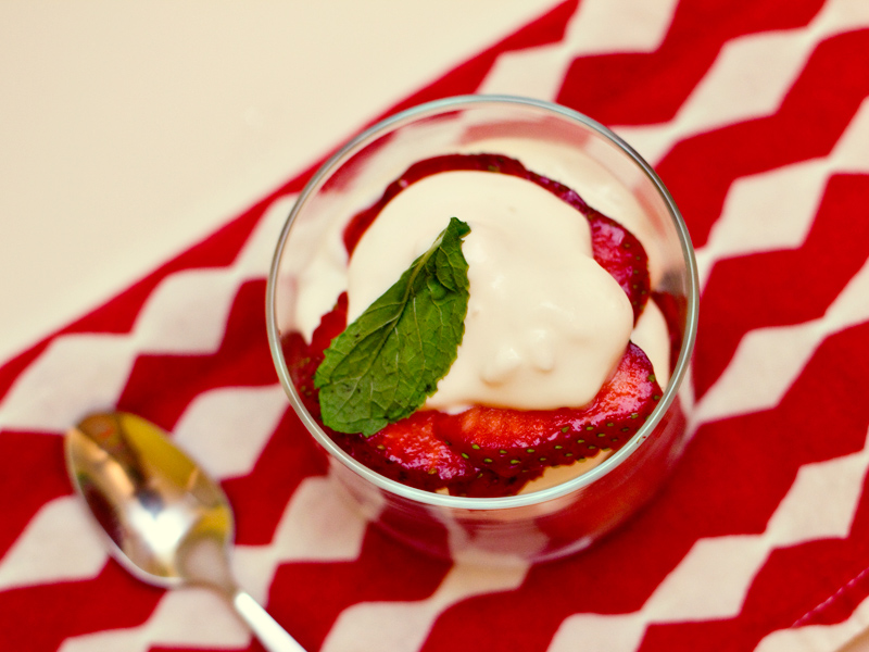 strawberry parfaits with mint whipped cream recipe