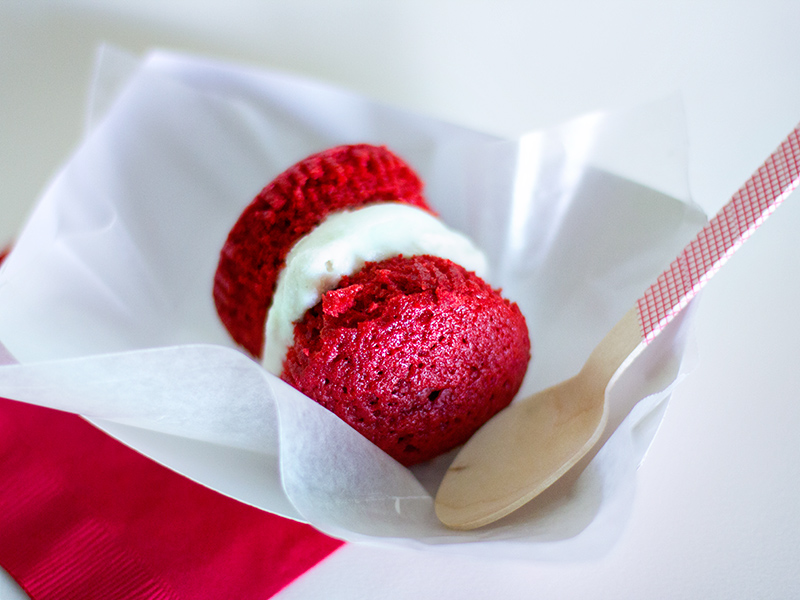 Red Velvet Cupcake Ice Cream Sandwich Sarah Hearts