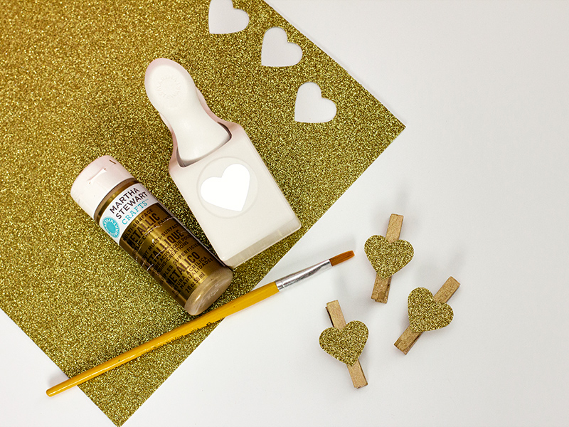 DIY Glitter Heart Clothes Pins by Sarah Hearts DIY Glitter Heart Clothes Pins by Sarah Hearts
