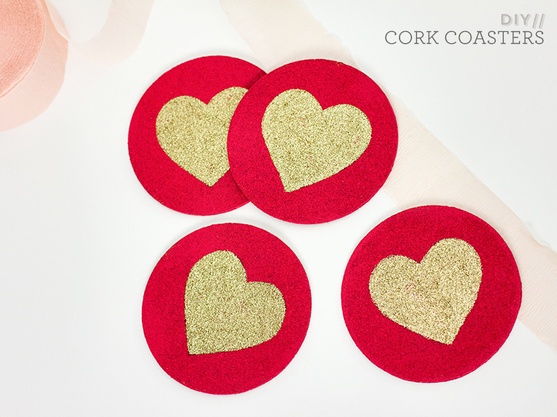DIY Painted Cork Coasters by Sarah Hearts DIY Painted Cork Coasters by Sarah Hearts