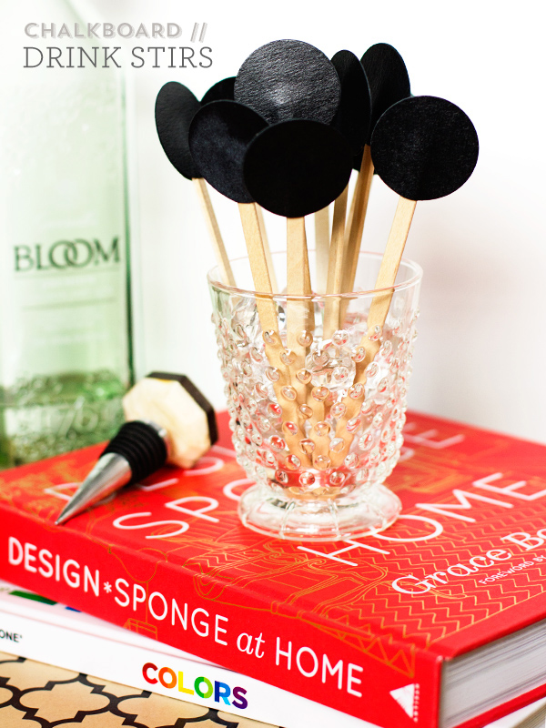 DIY Chalkboard Drink Stirs by Sarah Hearts for Poppy Mag DIY Chalkboard Drink Stirs by Sarah Hearts for Poppy Mag