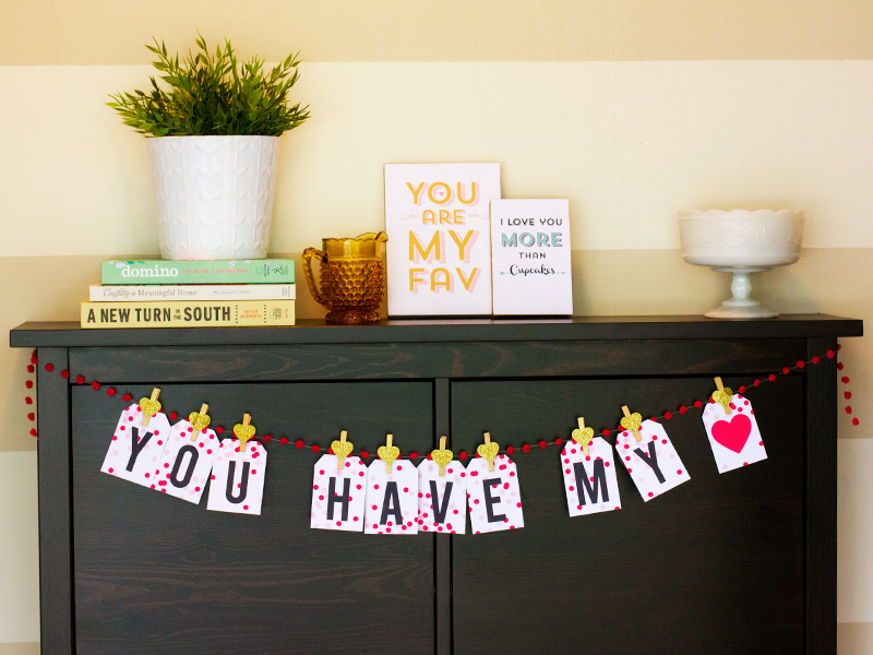 Sarah Hearts - Printable Valentine's Day Garland