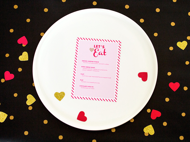 Valentine's Day Menu Template from Sarah Hearts Valentine's Day Menu Template from Sarah Hearts