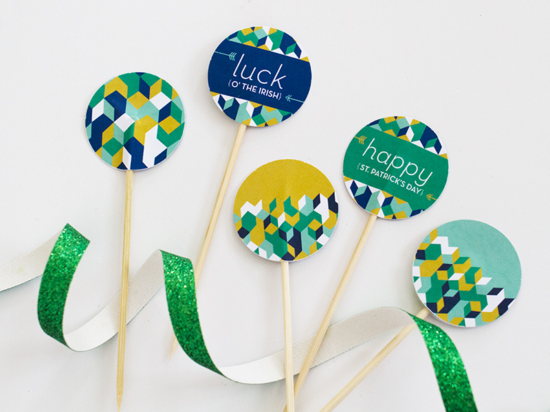 Sarah Hearts | DIY St. Patrick's Day Printable Toothpick Toppers Sarah Hearts | DIY St. Patrick's Day Printable Toothpick Toppers