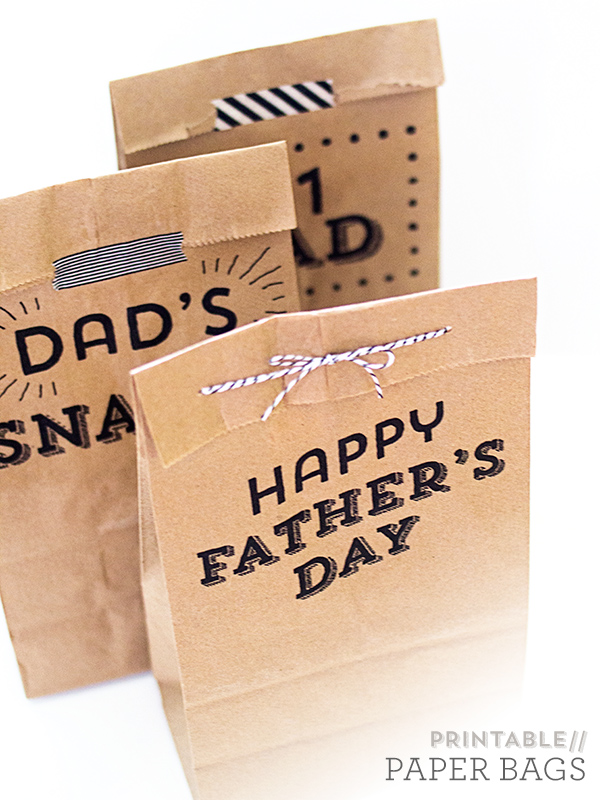 Printable Father's Day Paper Bags | Sarah Hearts