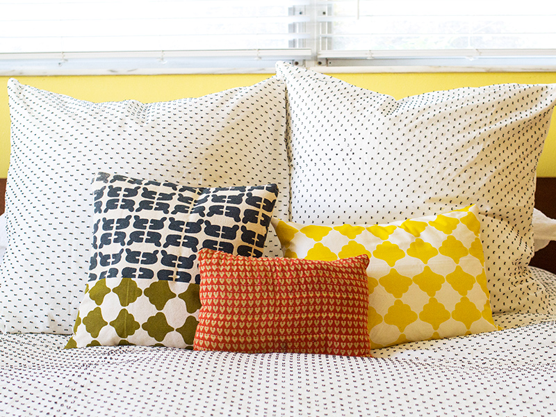 Hand Screen Printed Fabric Pillows | Sarah Hearts Hand Screen Printed Fabric Pillows | Sarah Hearts