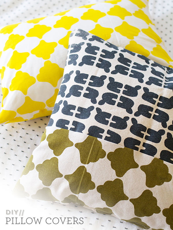 Hand Screen Printed Fabric Pillows | Sarah Hearts Hand Screen Printed Fabric Pillows | Sarah Hearts