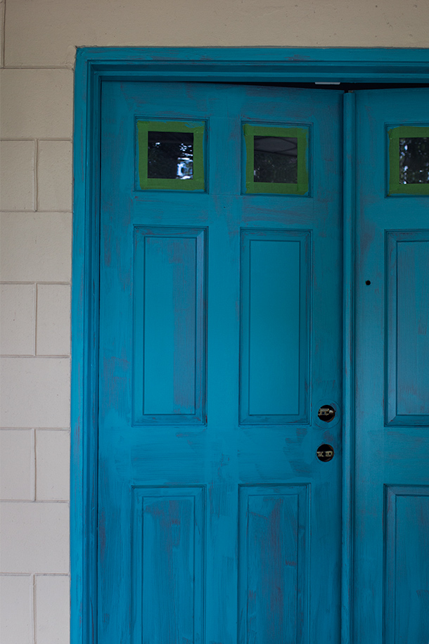 Teal Painted Front Door Sarah Hearts