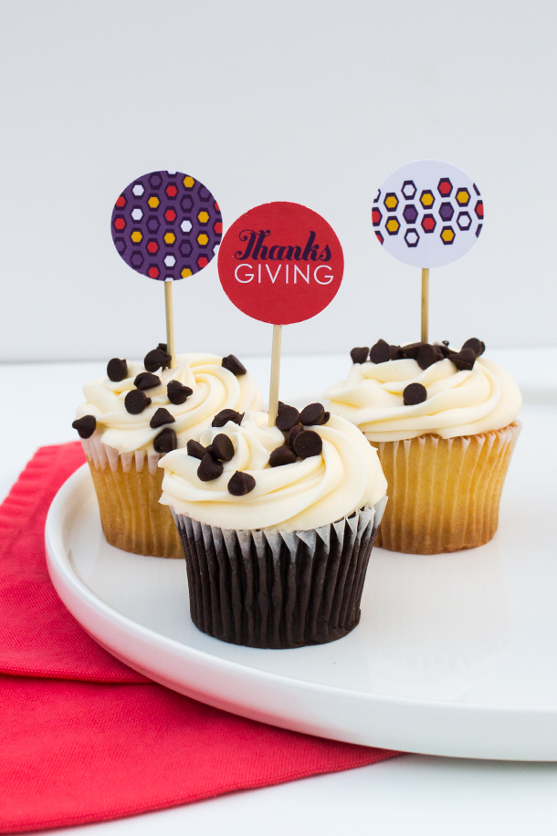 Printable Thanksgiving Cupcake Toothpick Toppers Sarah Hearts