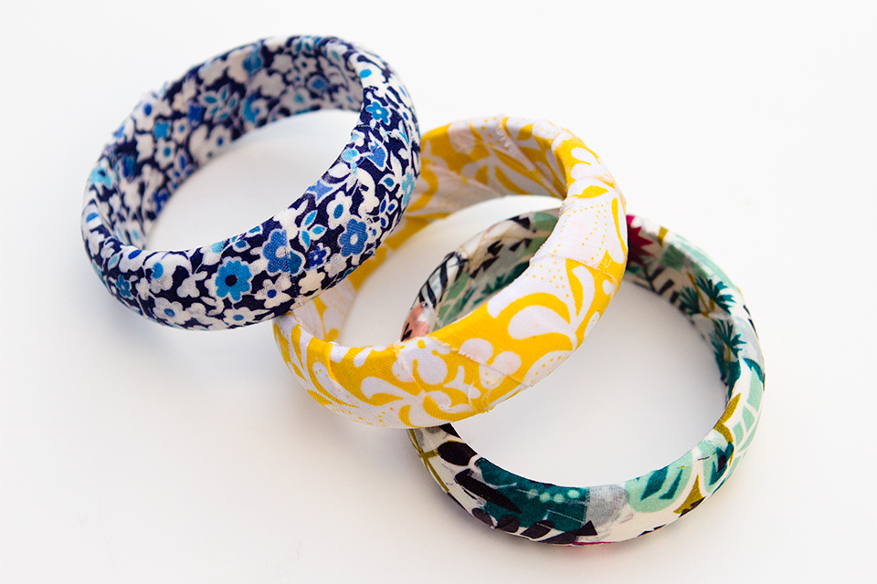 DIY Fabric Wrapped Bangle Bracelets Sarah Hearts