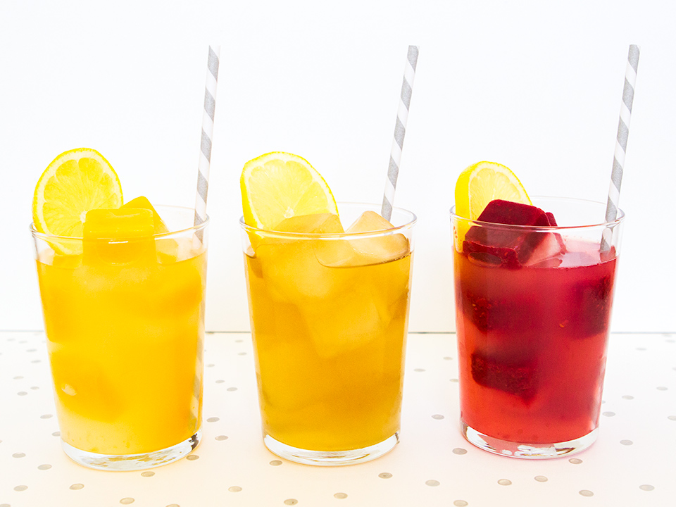 Layered Lemonade Ice Cubes Sarah Hearts