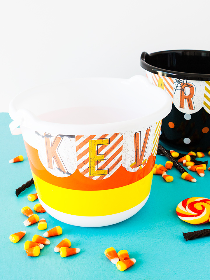 Create a personalized treat bag for your kids this Halloween with these free printable stickers (click through to download).