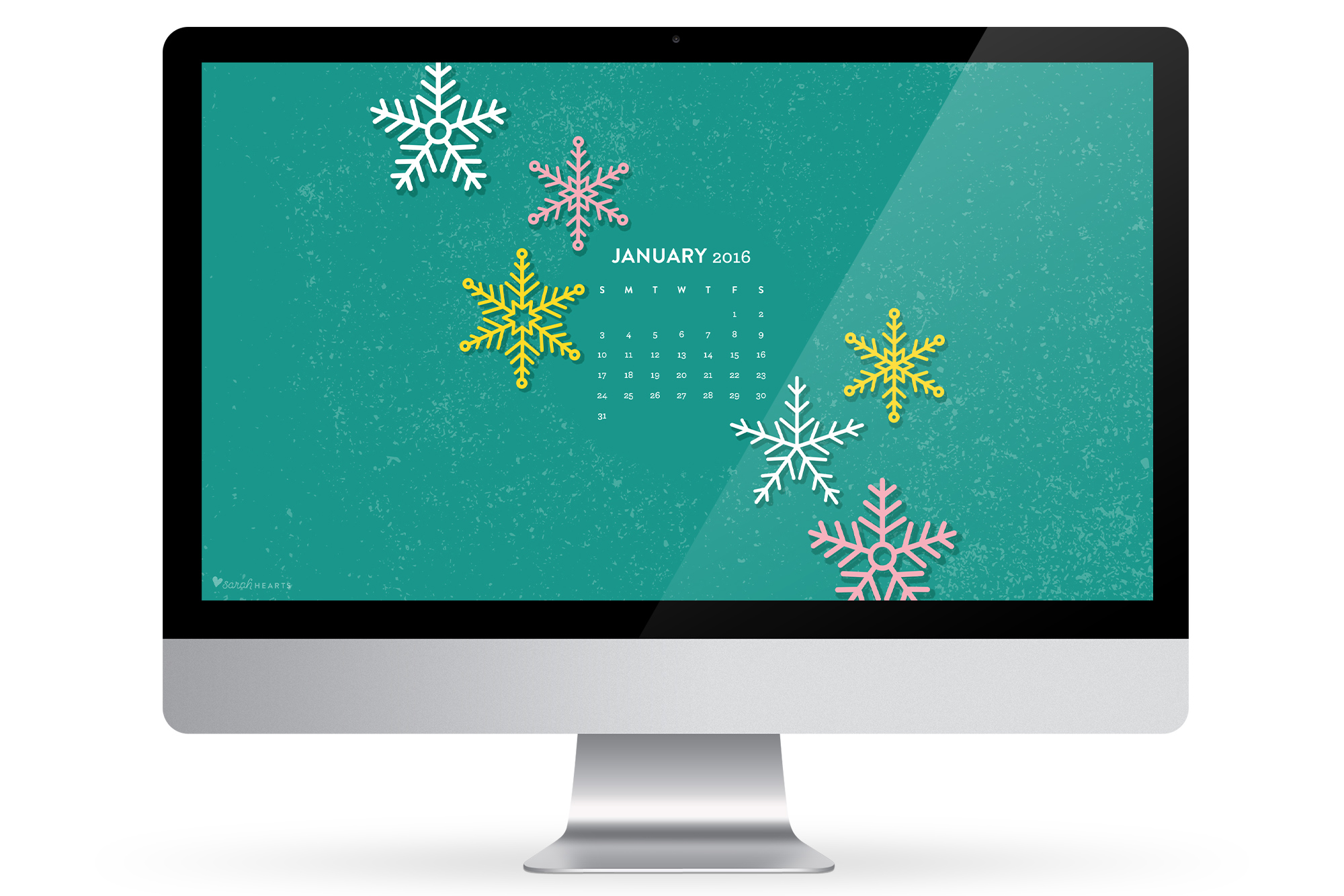 January 2016 Calendar Wallpaper Sarah Hearts
