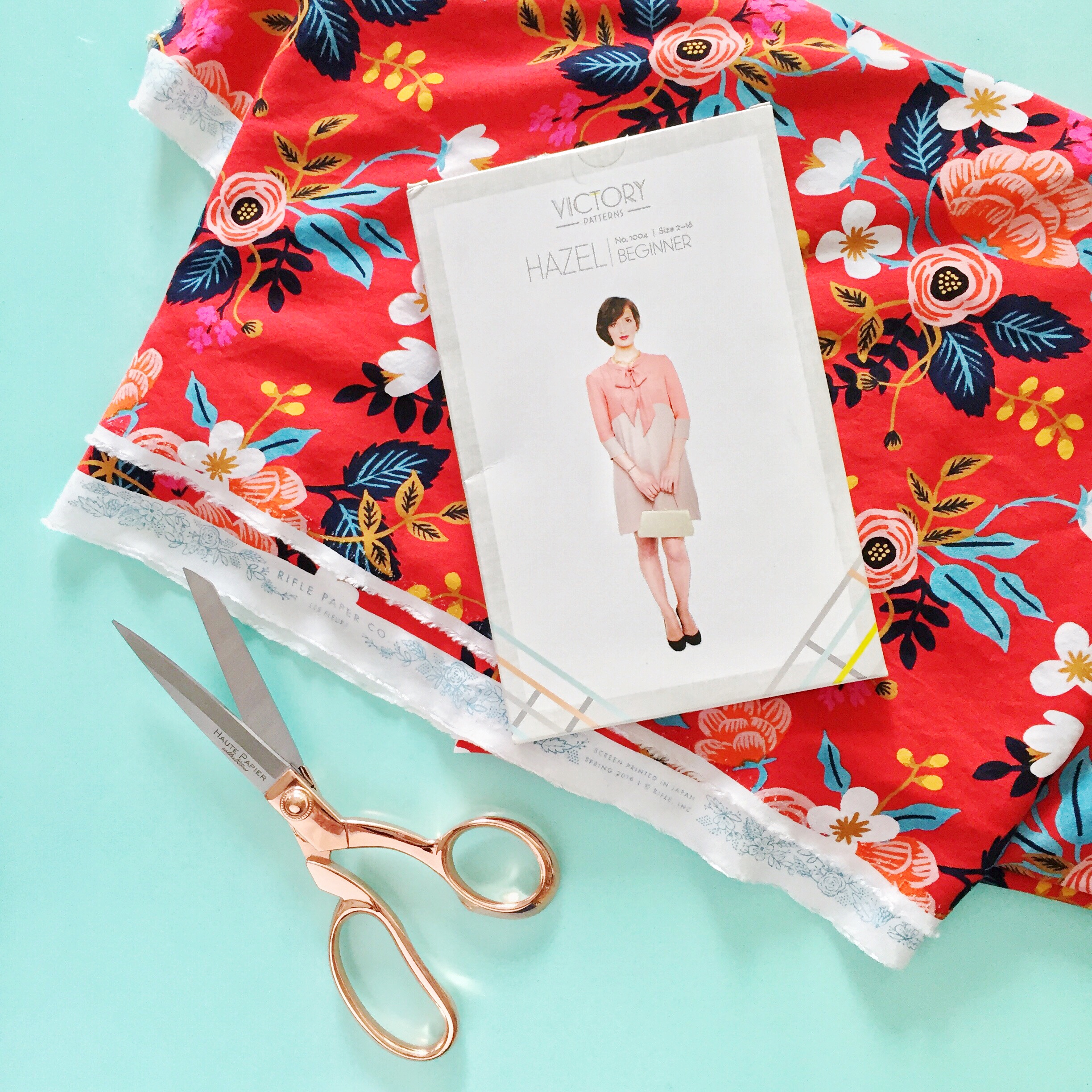 See how blogger Sarah Hearts used this fabric and pattern to make a gorgeous dress!