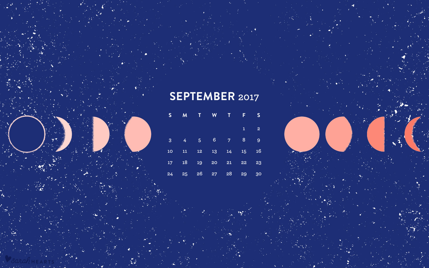 September 2017 Calendar Wallpaper - Sarah Hearts