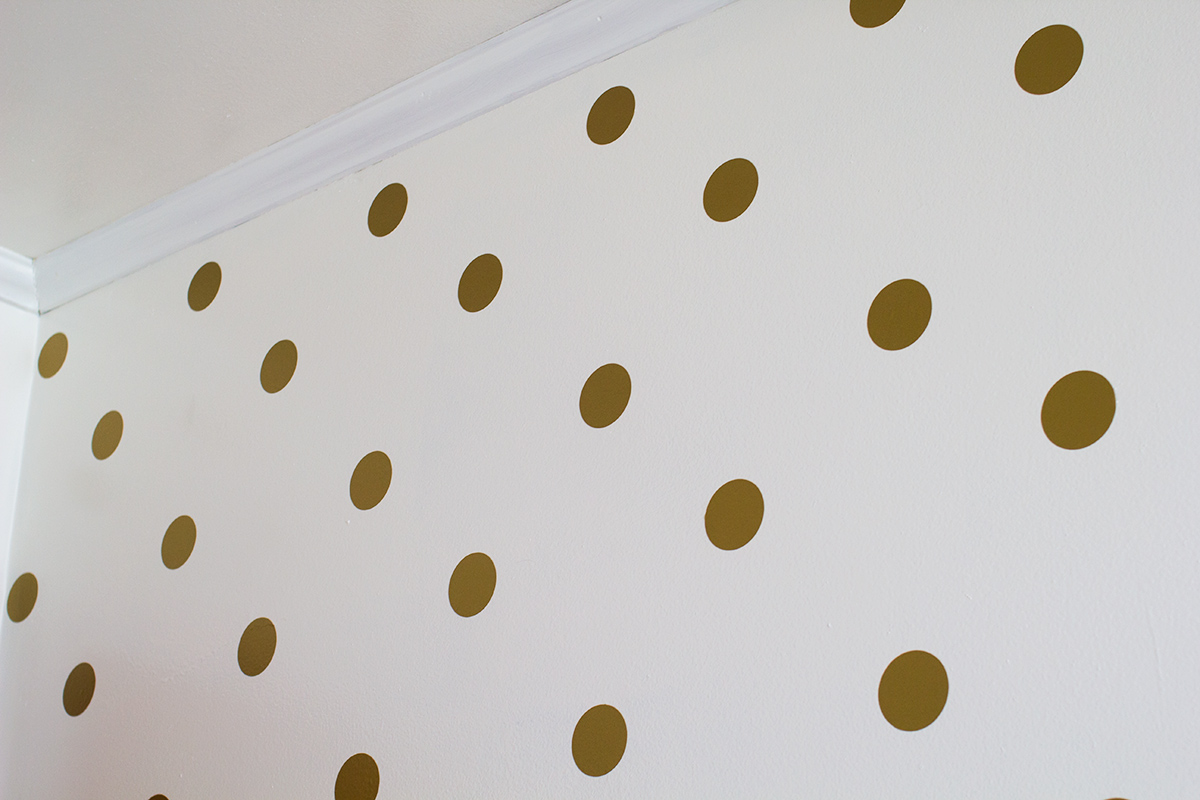 Gold Polka Dot Bathroom Walls - Sarah Hearts