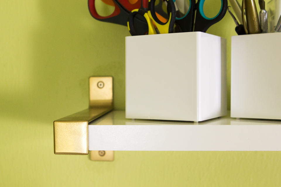 Use Montana Gold Spray Paint To Transform Ikea Ekby Bjarnum Silver Use Montana Gold Spray Paint To Transform Ikea Ekby Bjarnum Silver Shelf Brackets Into Beautiful Ones Sarah Hearts