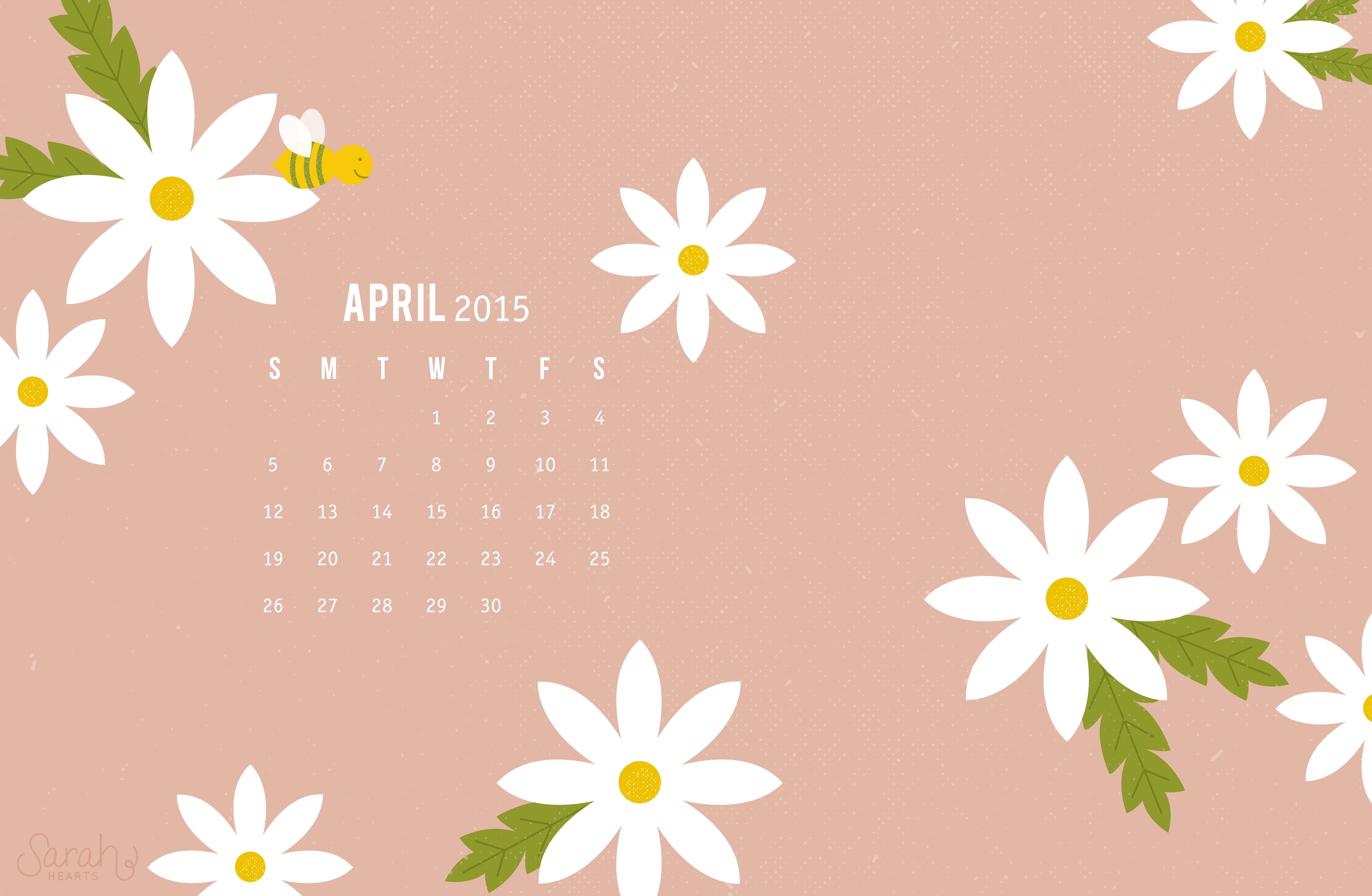 April 2015 Calendar Wallpaper - Sarah Hearts