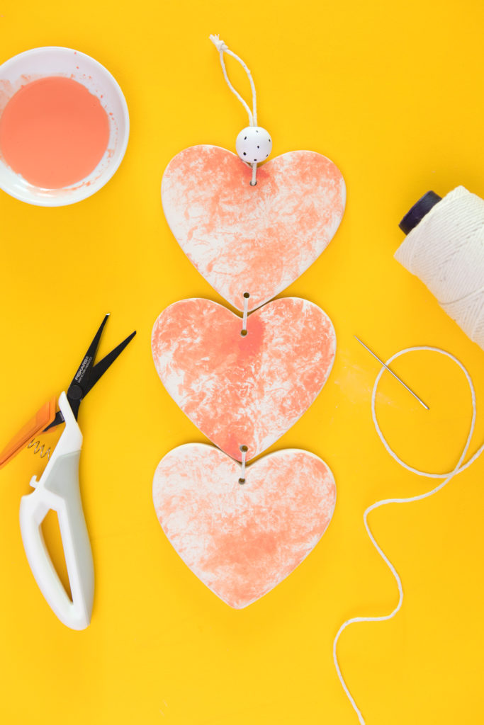 DIY Ceramic Heart Wall Hanging - Sarah Hearts