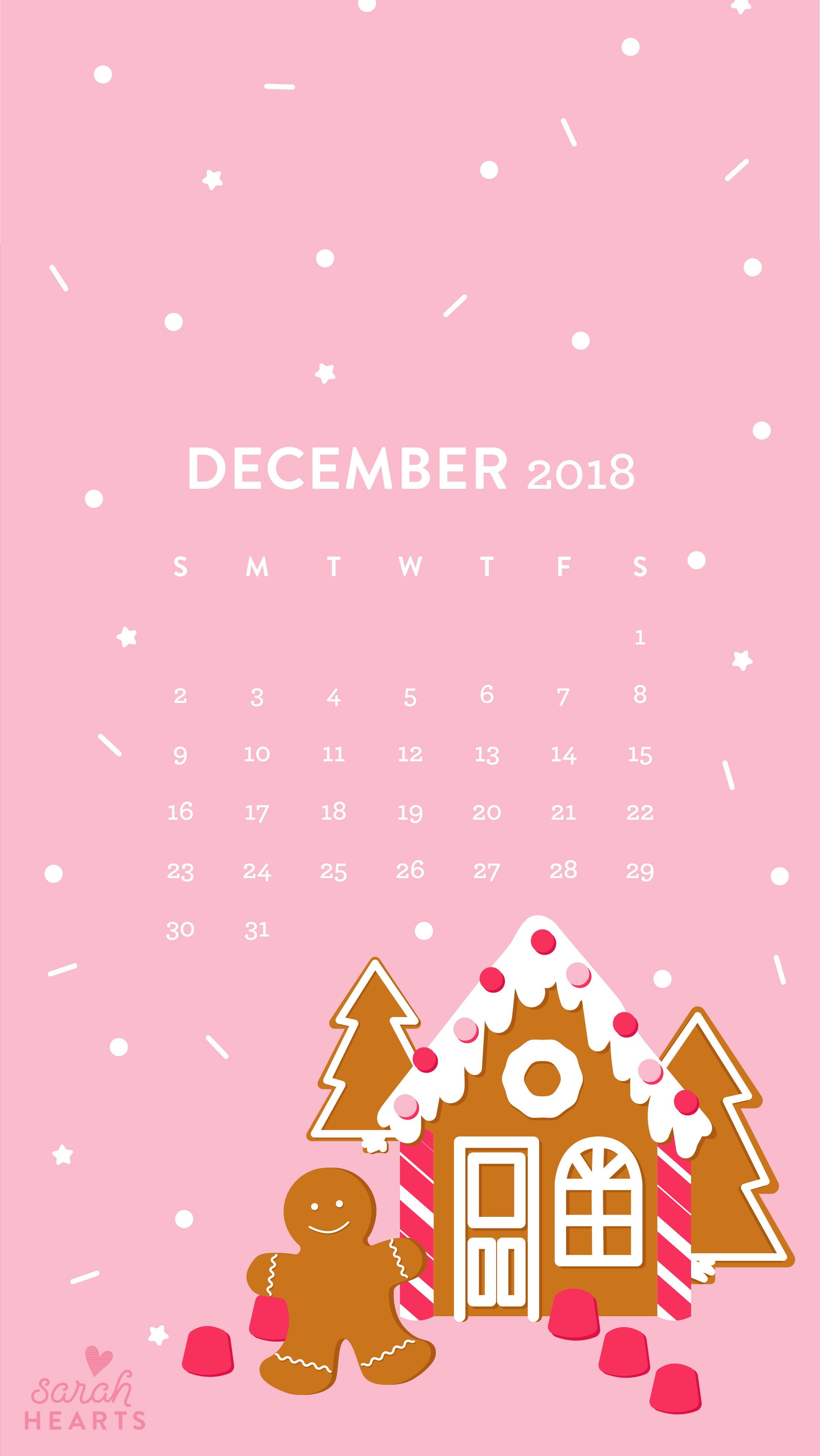 Gingerbread House Calendar Wallpaper
