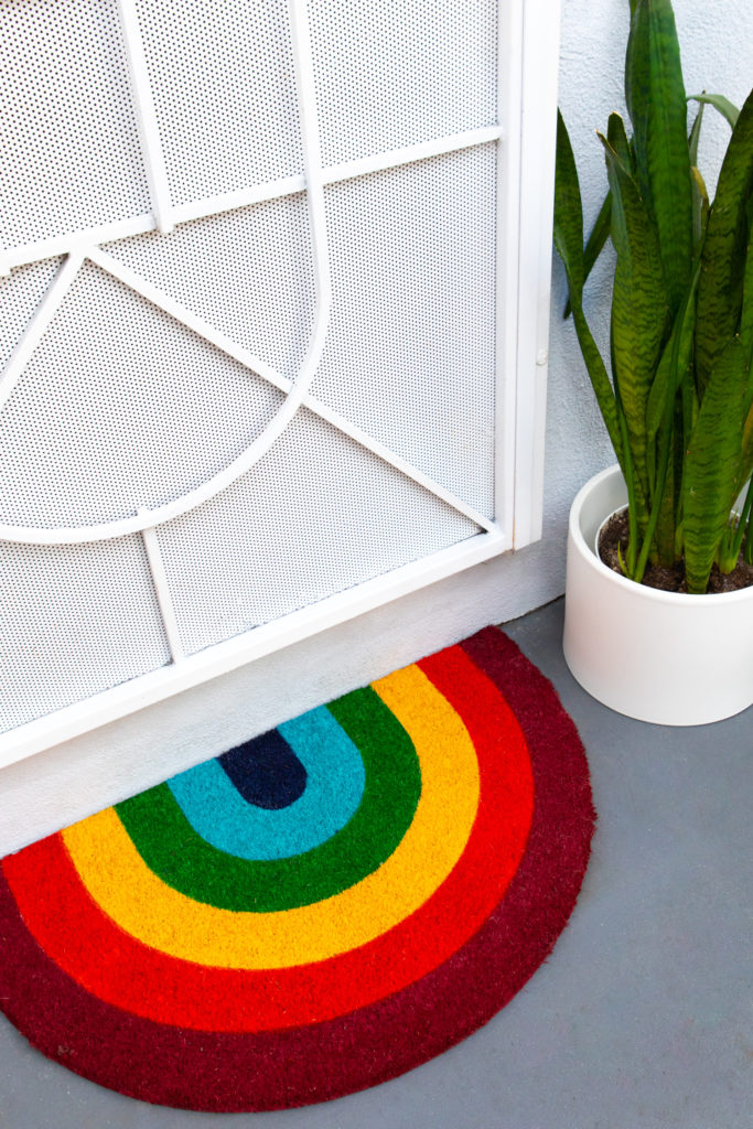 Fun rainbow doormat for under 5 from Tuesdaymorning! Sarah Hearts